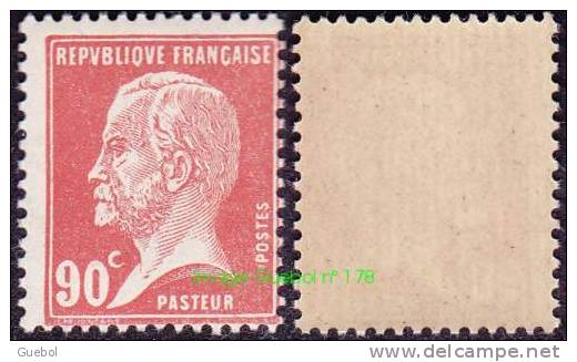 France Pasteur N°  178 ** Célébrité - Le 90c Rouge Décentré (infos Complémentaires  Au Descriptif) - 1922-26 Pasteur