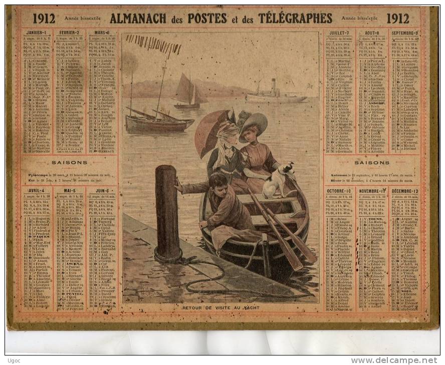 -  CALENDRIER 1912  - 397 - Formato Grande : 1901-20