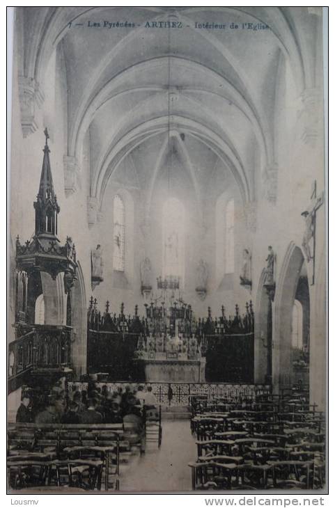 64 : Arthez : Intérieur De L´Eglise - Animée - Arthez De Bearn