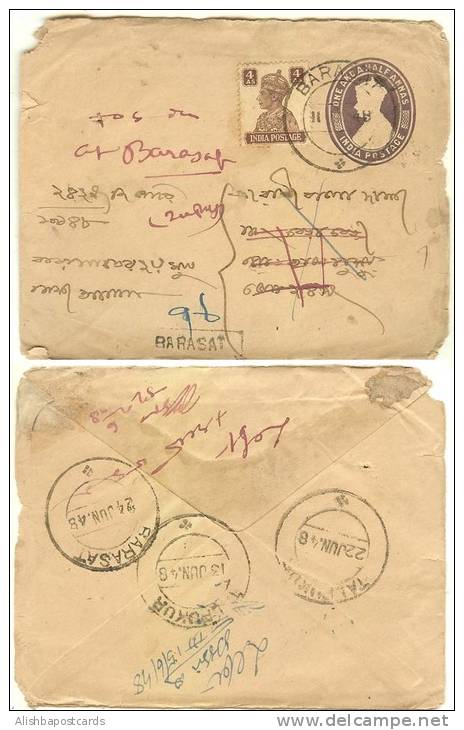 British India, Postal Stationary /  Card, Used, 1948,  Inde, Indien Condition As Per Scan - Covers