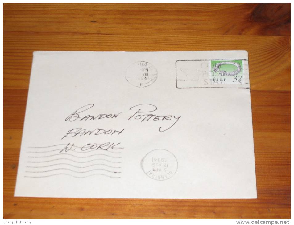 Cover Ireland Irland Dublin Slogan 1994 Collect Postage Stamps Benntrai - Lettres & Documents