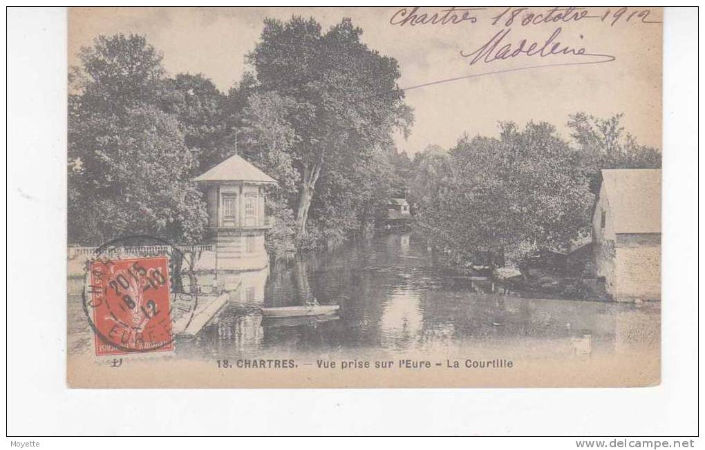 CPA-28-CHARTRES-1912-VUE PRISE SUR L'EURE-LA COURTILLE - Chartres