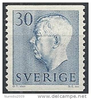 1957 SVEZIA EFFIGIE DI RE GUSTAVO VI ADOLFO 30 ORE MNH ** - SV018 - Unused Stamps