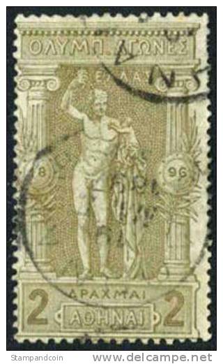 Greece #126 Used 2d Bister 1st Olympics From 1896 - Oblitérés