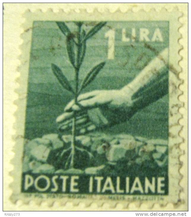 Italy 1945 Planting A Sapling 1l - Used - Oblitérés