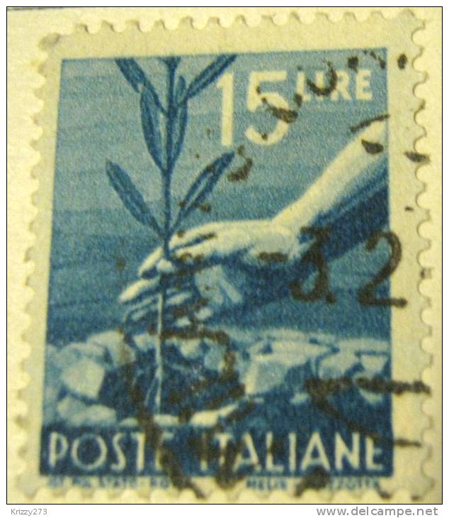 Italy 1945 Planting A Sapling 15l - Used - Gebraucht