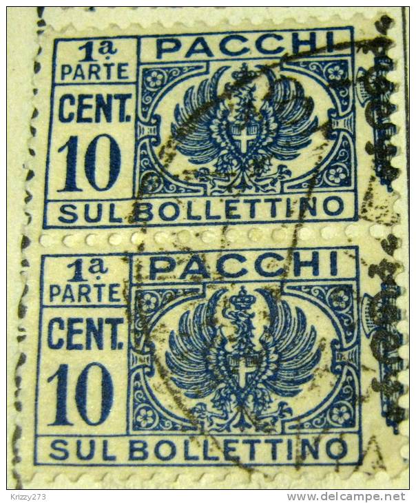 Italy 1927 Parcel Postage 10c Pair - Used - Colis-postaux