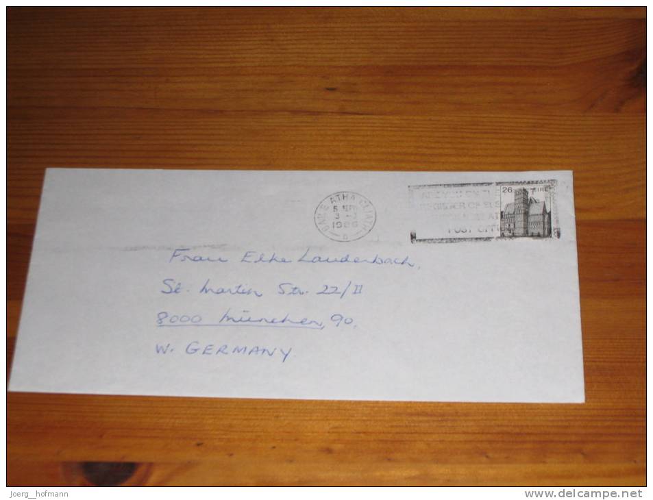 Cover Ireland Irland Dublin Slogan 1986 Are You On The Draft Register Of Electors ? Check Now.... - Storia Postale