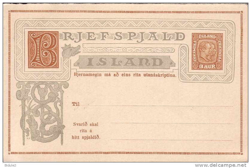 Precurseur 1900  Island  3 Aur - Islande