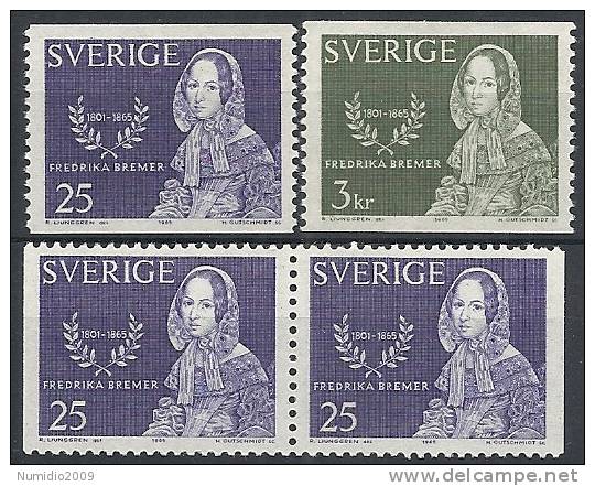 1965 SVEZIA FREDRIKA BREMER MNH ** - SV047 - Neufs