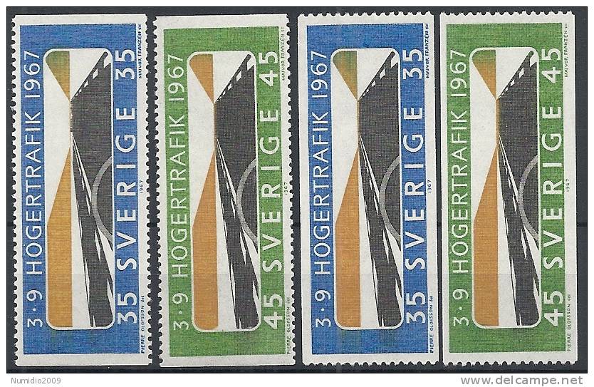 1967 SVEZIA INTRODUZIONE DELLA CIRCOLAZIONE STRADALE A DESTRA MNH ** - SV054 - Neufs