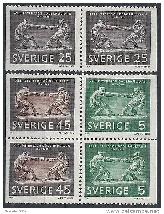 1968 SVEZIA AXEL PETERSON DETTO DODERHULTARN MNH ** - SV062 - Neufs