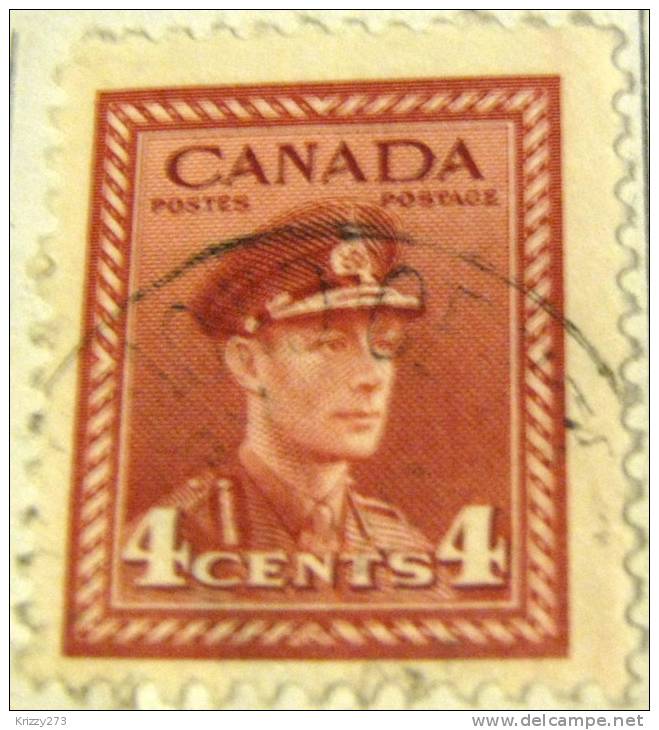 Canada 1942 War Efforts King George VI 4c - Used - Used Stamps