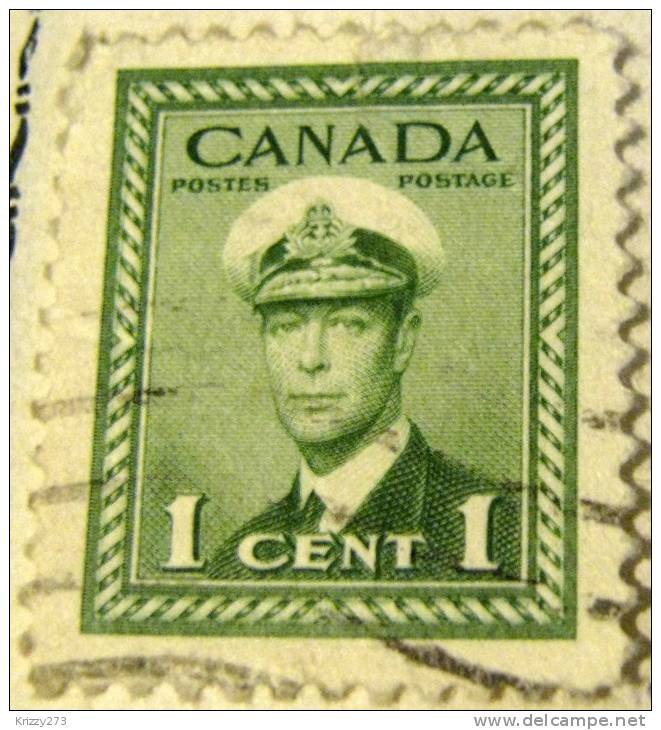 Canada 1942 War Efforts King George VI 1c - Used - Used Stamps