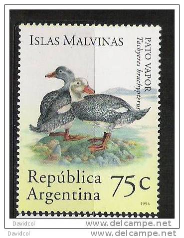 P698.-.ARGENTINA .-. 1994 .-. MI # :  2214-15  .-. MNH .-.  FAUNA .-.  PINGUINO / PATO - Penguins