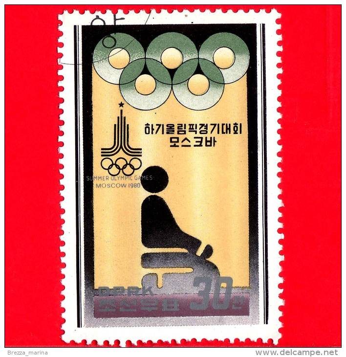 COREA Del NORD - DPR KOREA - 1979  - USATO - Giochi Olimpici - Summer Olympic Games - Moscow 1980 - 30 - Korea, North