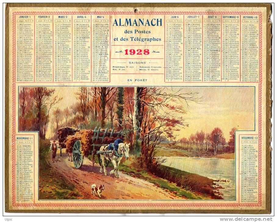 - CALENDRIER 1928  - 414 - Grossformat : 1921-40