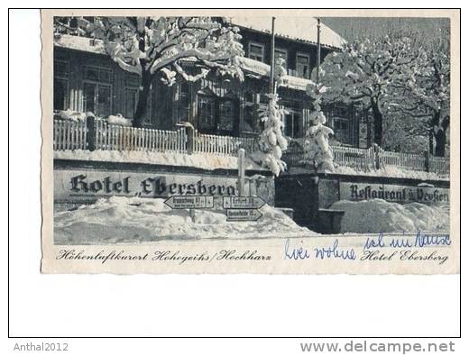 Hotel Ebersberg Hohegeihs Hohegeiß Hochharz Im Winter Sw 22.3.1965 Theo Br. - Hitzacker