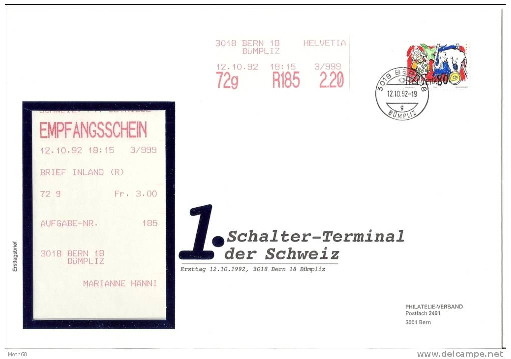 SFS 9FDC  Auf Grossbrief Mit Quittung KW  60 - Frankiermaschinen (FraMA)