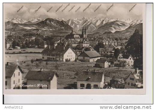 Kempten Allgäu Kleinformat Gesamtansicht Mit Wohnhäuser Sw 22.4.1950 - Kempten