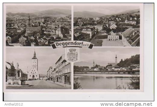 Deggendorf Ndb. MB Kleinformat Gesamtansicht Mit Wohnhäuser Sw 13.8.1950 - Deggendorf
