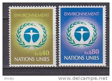 H0470 - UNO ONU GENEVE N°25/26 ** ENVIRONMENT - Nuevos