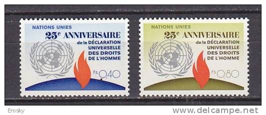 H0477 - UNO ONU GENEVE N°35/36 ** DROITS DE L'HIMME - Nuevos