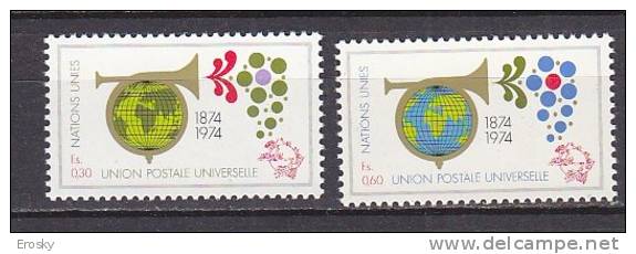 H0479 - UNO ONU GENEVE N°39/40 ** UPU - Unused Stamps