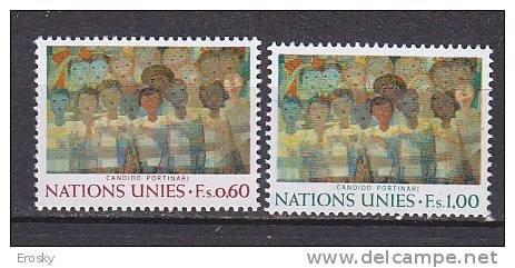 H0480 - UNO ONU GENEVE N°41/42 ** ART - Nuevos