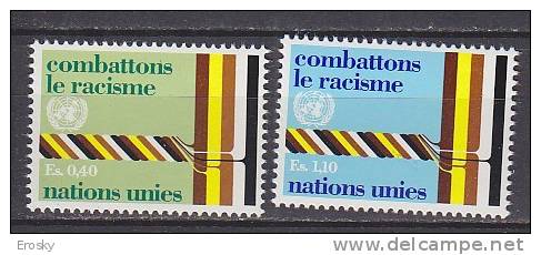 H0496 - ONU UNO GENEVE N°68/69 ** RACISME - Nuevos