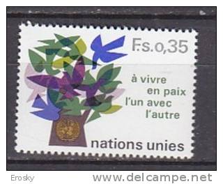 H0498 - ONU UNO GENEVE N°72 ** PAIX - Neufs