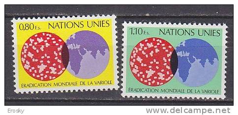 H0499 - ONU UNO GENEVE N°73/74 ** MEDICINE - Nuevos