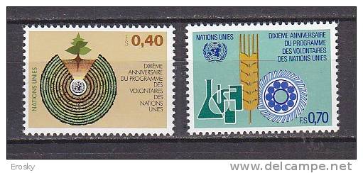 H0589 - ONU UNO GENEVE N°101/02 ** VOLONTAIRES - Neufs