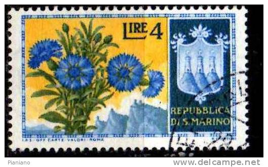 PIA -  SAN  MARINO  - 1953 : Fiori -  (SAS  400-08) - Gebraucht