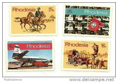 1970 - Rhodesia 196/99 Poste E Telecomunicazioni^ - Rhodesien (1964-1980)