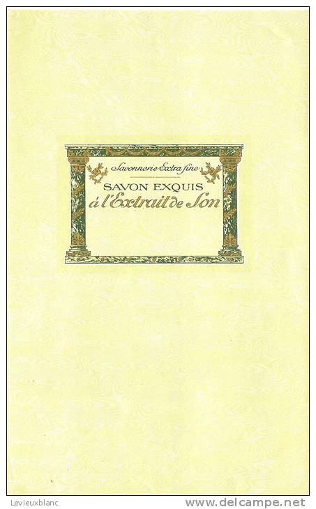 Papier Emballage Savon /Savon Exquis à L´extrait De Son /vers 1920    PARF24 - Otros & Sin Clasificación