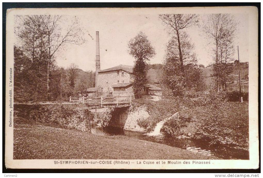 SAINT-SYMPHORIEN-SUR-COIS E  LA COISE ET LE MOULIN DES PINASSES USINE 69 RHONE - Saint-Symphorien-sur-Coise