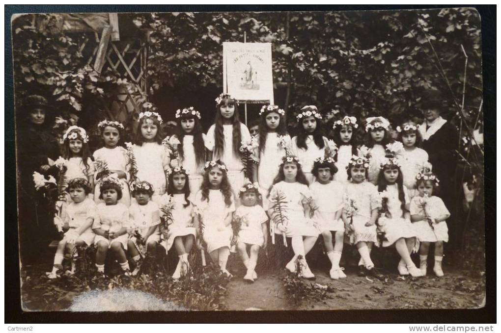 CARTE PHOTO : CALUIRE ENFANTS RELIGIEUSE FETE PHOTOGRAPHE A. DEMIERRE  69 RHONE - Caluire Et Cuire