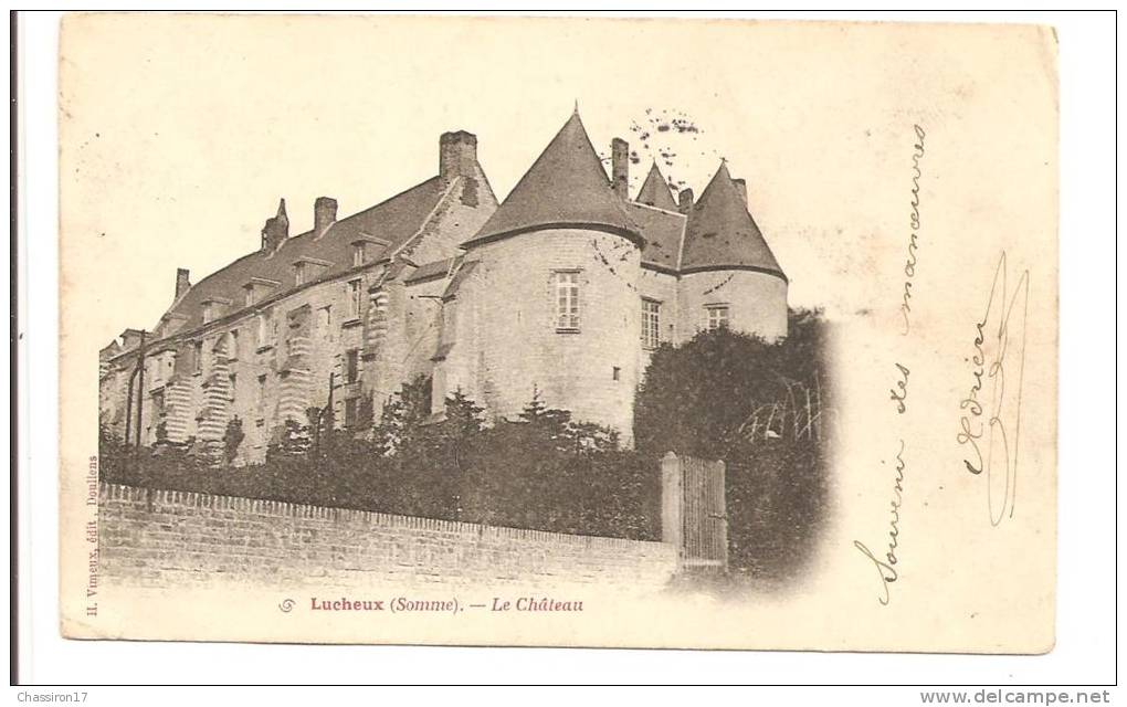 80 -  LUCHEUX  -Le Château  - Carte Précurseur 1904 - Lucheux