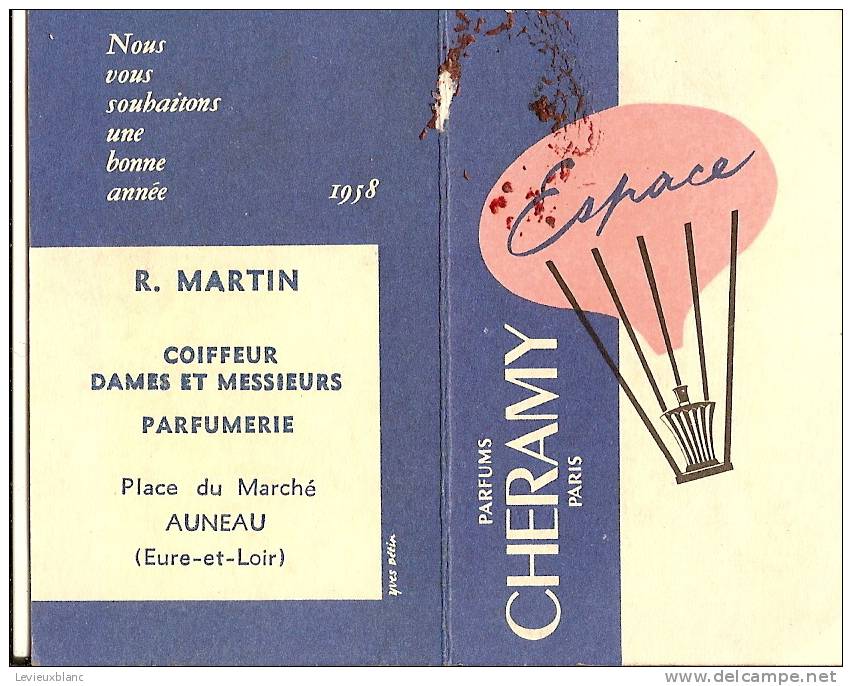 Calendrier Parfumé/Parfums CHERAMY/Paris/ MARTIN/ Auneau/ Eure Et Loir/1958        PARF31 - Otros & Sin Clasificación