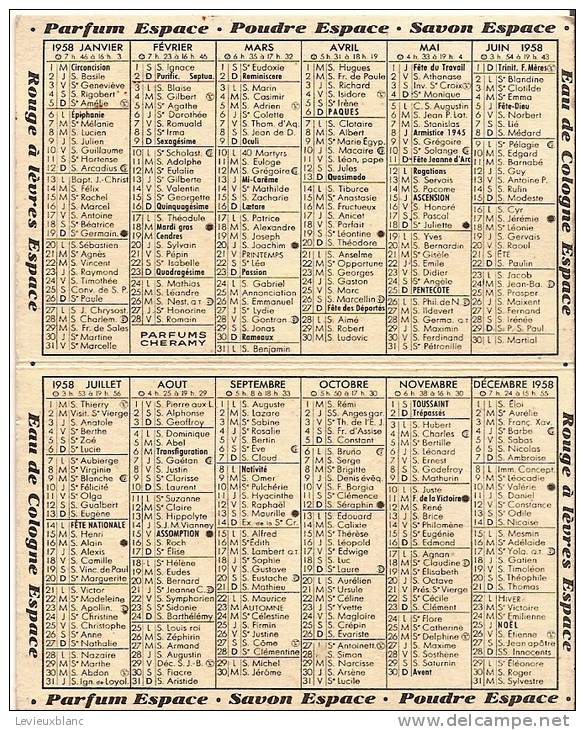 Calendrier Parfumé/Parfums CHERAMY/Paris/ MARTIN/ Auneau/ Eure Et Loir/1958        PARF31 - Autres & Non Classés