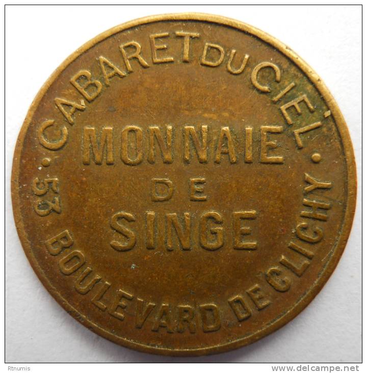 MAISON CLOSE BROTHEL BORDEL Paris Cabaret Du Ciel Modèle En Métal ! RARE ! - Brothel Tokens