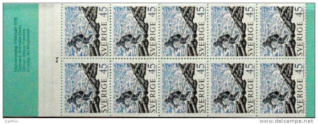 Sweden  1970  Markenheftchen Mit 10x   MiNr. 666 D  ( Lot Ks 166 ) - 1951-80