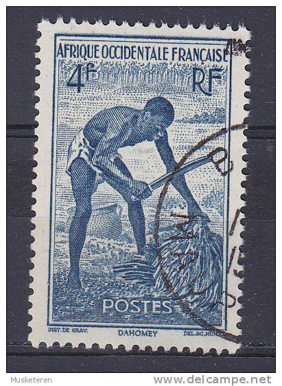 Afrique Occidentale Francaise A. O. F. 1947 Mi. 46     4 Fr Gewinnung Von Palmherzen - Gebraucht