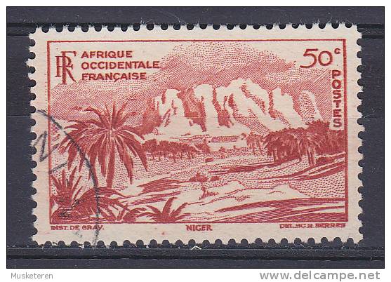 Afrique Occidentale Francaise A.O.F. 1947 Mi. 37      50 C Niger Landschaft Landscape - Gebraucht