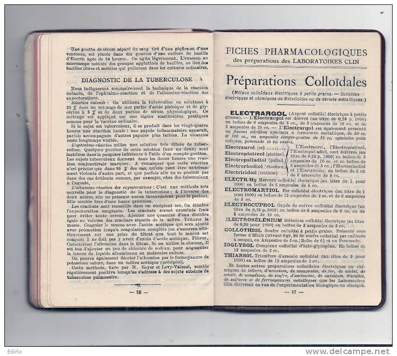 - Agenda Medical De Poche De 1916 -quelques Pages écrites - Interressant Pour Pub Et Conseils Médicaux D'époque Medecine - Petit Format : ...-1900