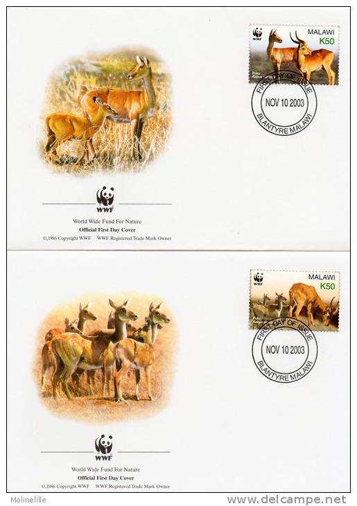 FDC WWF - MALAWI N° 713/716 - CERVIDES - Cote 9 € - Game