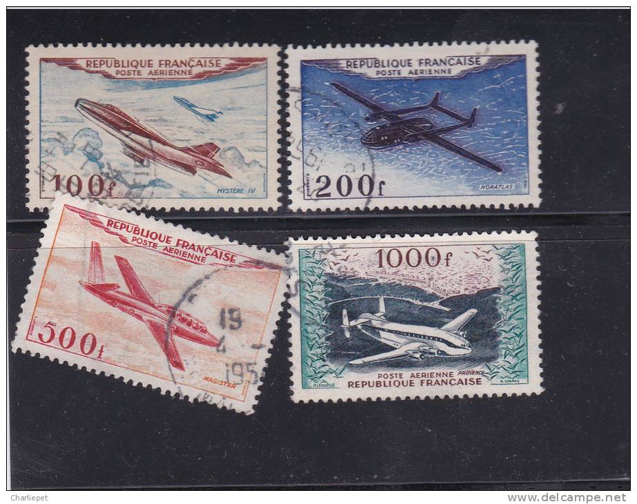 France Scott # C29-32 Used Air Mail Set Planes Catalogue $28.95 - 1927-1959 Used