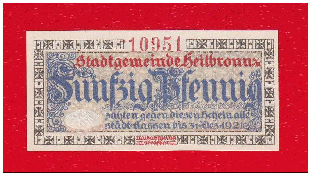 Heilbronn, Baden-Württemberg, Notgeld, 50 Pfennig, 1917 - [11] Local Banknote Issues