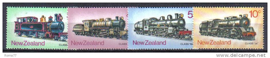 ZEL189 - NUOVA ZELANDA 1973 ,  Yvert Serie 586/589  ***  Train - Unused Stamps